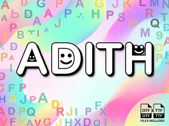 Adith: A Playful Display Typeface for Modern Digital Brands