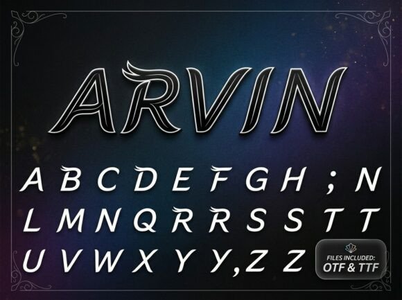 Arvin: A Modern Display Font for Elevating Your Craft Projects