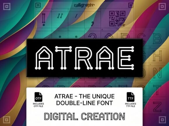 Atrae: The Technical Display Typeface for Signature Branding