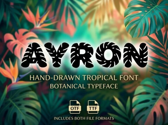 Ayron: An Avant-Garde Display Font for Handmade Creations