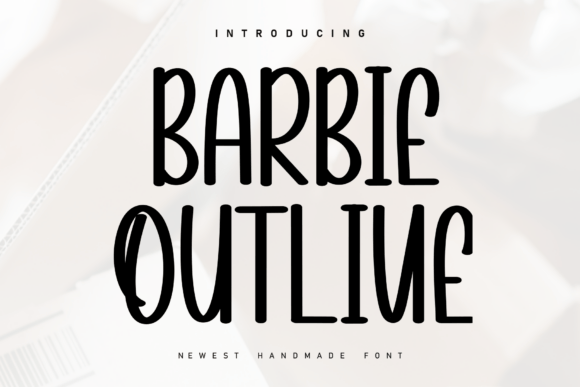 Barbie Outline: A Sweet Handwritten Display Font for Cozy Branding