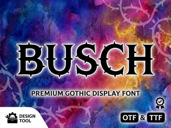 Busch: The Sharp Display Serif for Shadowy Crafts