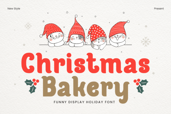 Christmas Bakery: The Perfect Display Font for Holiday Creations