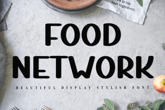 Food Network: A Modern Display Font for Digital Branding