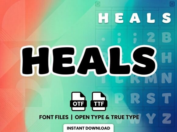 Heals: A Stunning Display Font for Bold Brand Identity