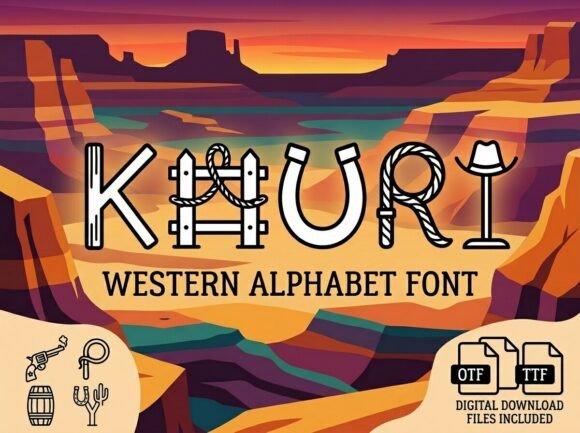 Kauri: A Wild-West Display Typeface for Bold Branding