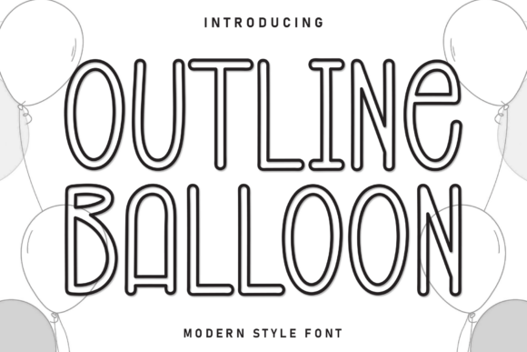 Outline Balloon: A Handcrafted Display Font for Modern Web Design