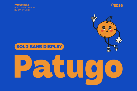 Patugo: The Bold Display Font for Energetic Brand Identity