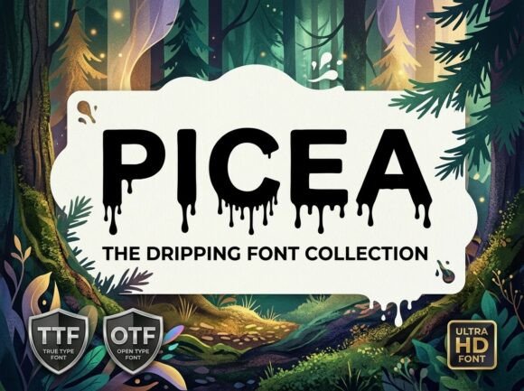 Picea: A Bold Display Typeface for Modern Editorial Design