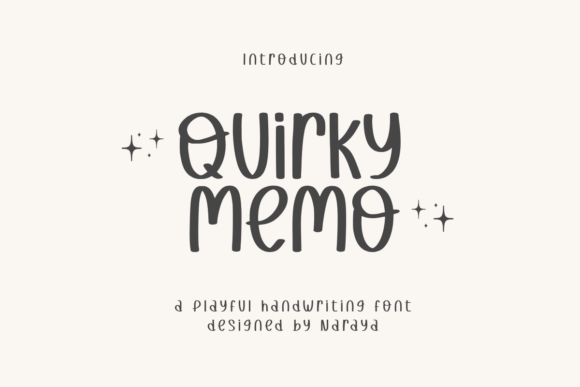 Quirky Memo: A Handwritten Display Font for Warm Editorial Design