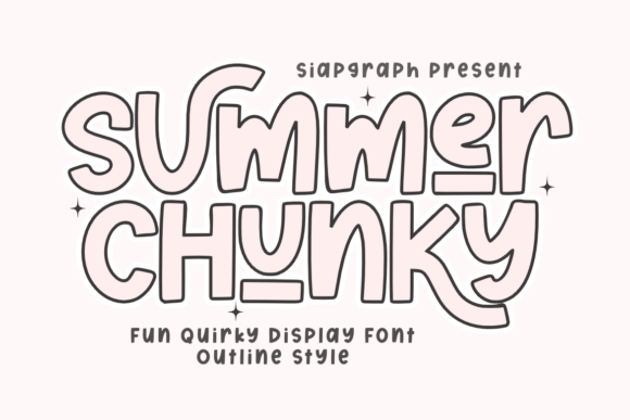 Summer Chunky Outline: The Quirky Display Typeface for Vibrant Editorial Design